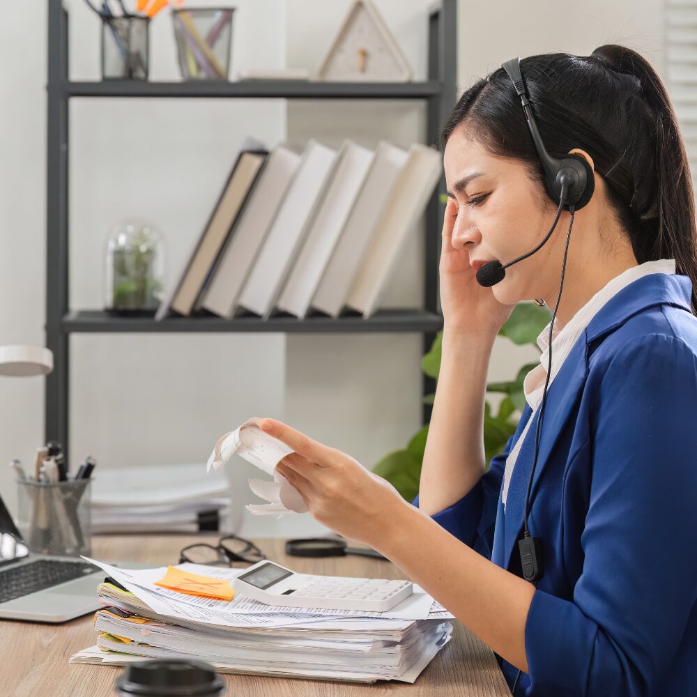 Experienced tax professional preparing SARS submission for sales representative